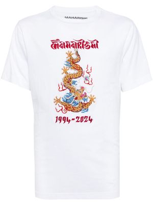 Maharishi Descending Dragon organic-cotton T-shirt - White