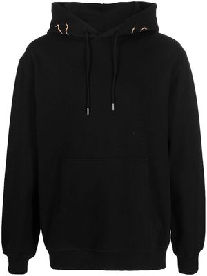 Maharishi Dragon-embroidered drawstring hoodie - Black