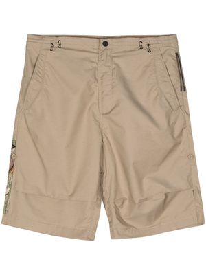 Maharishi embroidered-motif bermuda shorts - Neutrals