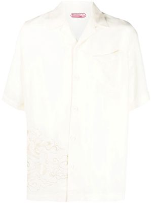 Maharishi embroidered short-sleeve shirt - Neutrals