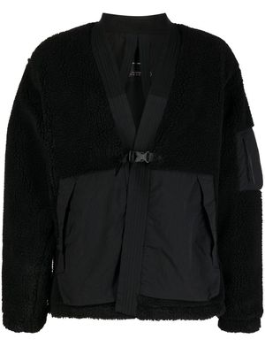 Maharishi faux-shearling panelled jacket - Black