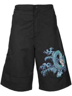 Maharishi graphic-print bermuda shorts - Black