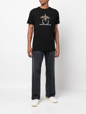 Maharishi graphic-print organic cotton T-shirt - Black