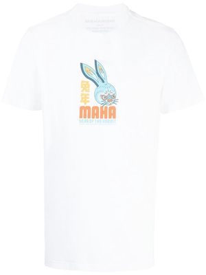 Maharishi graphic-print organic cotton T-shirt - White