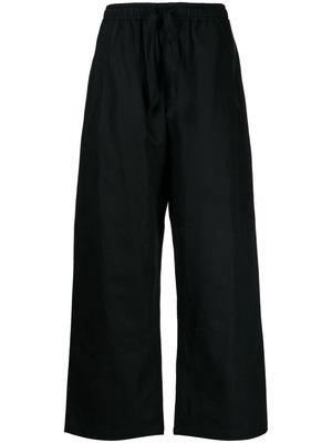 Maharishi high-waist wide-leg trousers - BLACK
