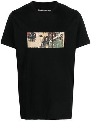 Maharishi Kuroko graphic-print cotton T-shirt - Black