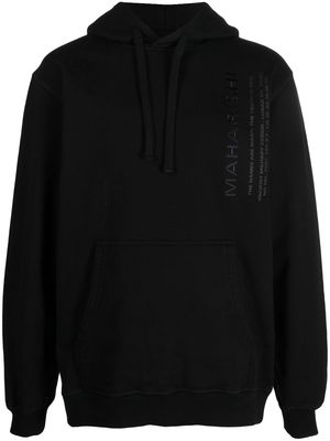 Maharishi logo-embroidered hoodie - Black