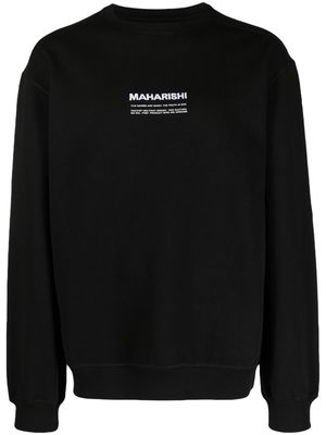 Maharishi logo-embroidered organic-cotton sweatshirt - Black