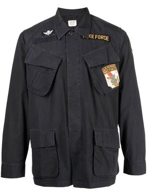 Maharishi logo-patch shirt jacket - Black