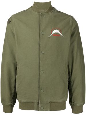 Maharishi logo-print bomber jacket - Green