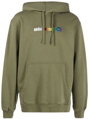 Maharishi logo-print long-sleeve hoodie - Green