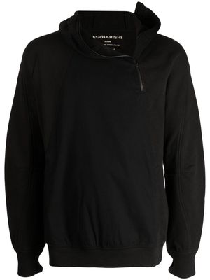 Maharishi long-sleeve organic cotton hoodie - Black