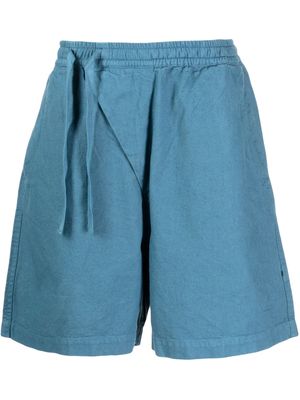 Maharishi off centre-drawstring bermuda shorts - Blue