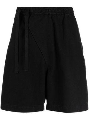 Maharishi off-centre drawstring shorts - Black