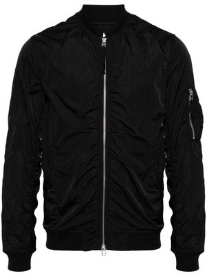 Maharishi ruched zipped bomber jacket - Black