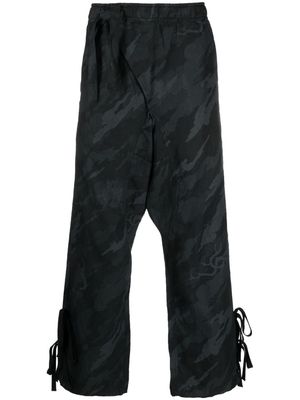Maharishi Shinobi camouflage-pattern track pants - Black