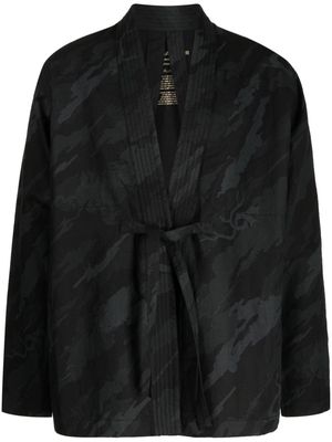 Maharishi Shinobi camouflage-print kimono jacket - Black