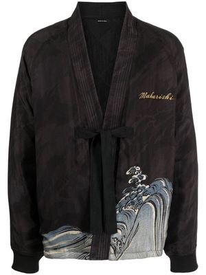Maharishi Sue-Ryu Japanese-print reversible kimono - Black