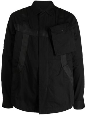 Maharishi tape-detail shirt jacket - Black