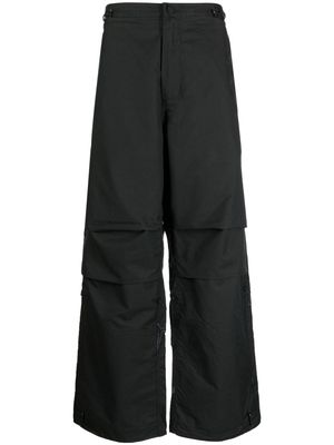 Maharishi Tiger vs Samurai-embroidered cargo trousers - Black
