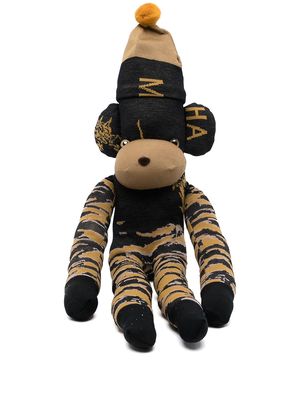 Maharishi x Ayamé Tigerstripe sock monkey - Black