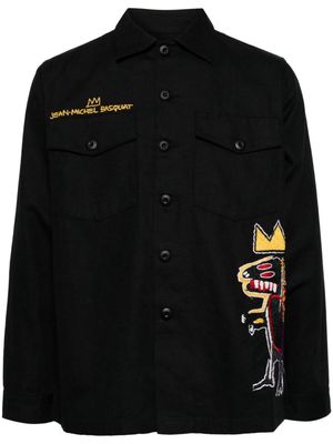 Maharishi x Jean-Michel Basquiat embroidered trousers - Black