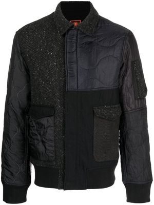 Maharishi zip-up patchwork jacket - Black