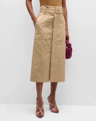 Maia Belted Midi Cargo Skirt