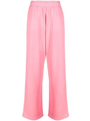 Mainless distressed cotton track trousers - Pink