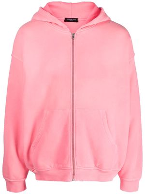 Mainless distressed hooded jacket - Pink