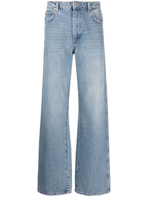 Mainless distressed straight-leg jeans - Blue