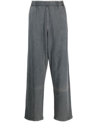 Mainless elasticated-waistband track trousers - Grey