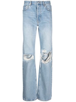 Mainless ripped mid-rise jeans - Blue