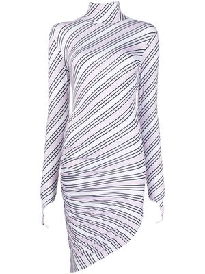 Maisie Wilen asymmetric striped bodycon dress - Pink