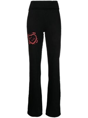 Maisie Wilen Pop logo-print track pants - Black