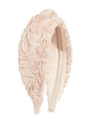 MAISON AVA sequin-embellished headband - Pink