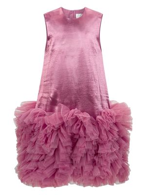 MAISON AVA tulle-panel sleeveless dress - Pink