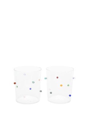 Maison Balzac set-of-two Pomponette painted goblets - Neutrals