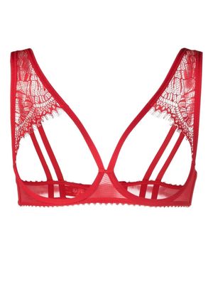 Maison Close Accroche Coeur naked breast bra - Red