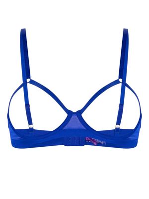 Maison Close Corps à Corps open-cup bra - BLUE/GOLD