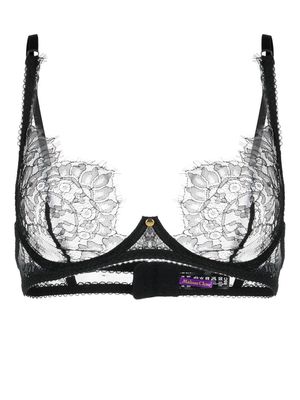 Maison Close Inspiration Divine floral-lace bra - Black