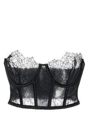 Maison Close lace-detail bustier bra - Black