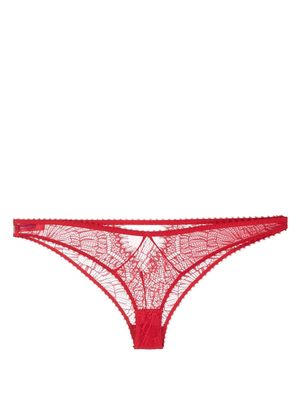 Maison Close lace insert panty - Red
