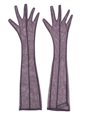Maison Close L'Amoureuse tulle Opera gloves - Purple