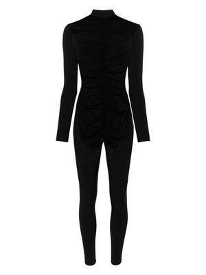 Maison Close mesh-panelled mock-neck catsuit - Black