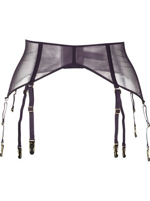 Maison Close sheer garter belt - Purple