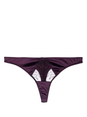 Maison Close Villa Satine lace thong - Purple
