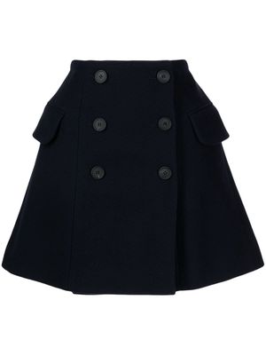 Maison Kitsuné A-line wrap miniskirt - Blue