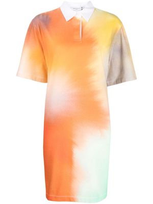 Maison Kitsuné abstract-print polo dress - Orange