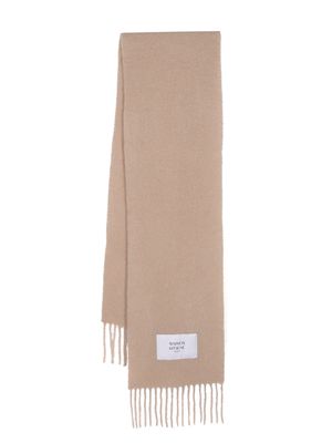 Maison Kitsuné alpaca wool-blend brushed scarf - Neutrals